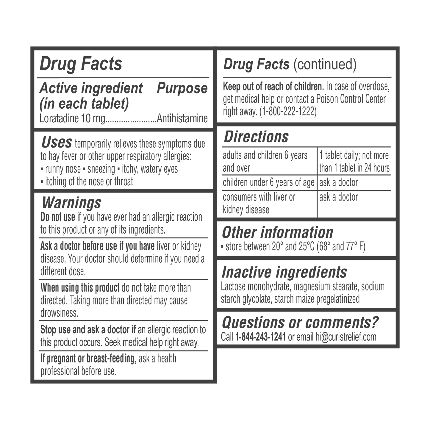 Allergy Relief (loratadine 10 mg), 365 ct
