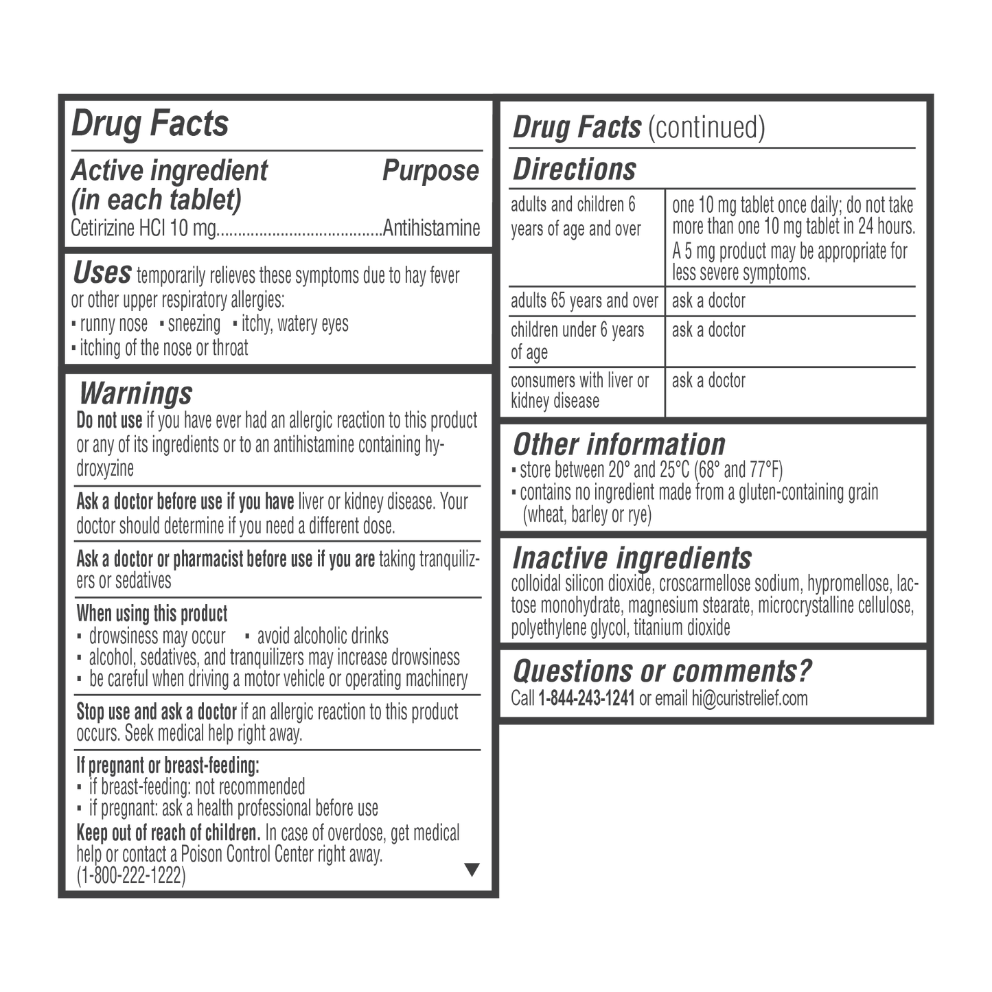 Allergy Relief (cetirizine 10 mg), 365 ct