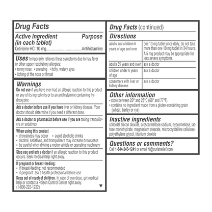 Allergy Relief (cetirizine 10 mg), 365 ct