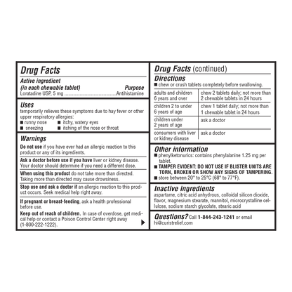 Children’s Allergy Relief (loratadine 5 mg), 60 ct
