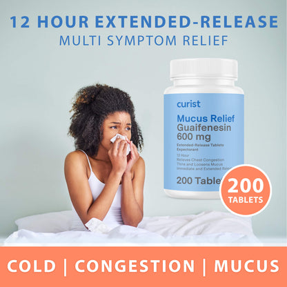 Mucus Relief (guaifenesin 600 mg), 200 ct
